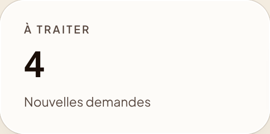 4 demandes à traiter